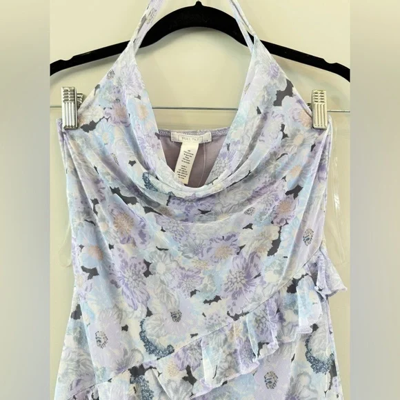 NWT Full Tilt Waterfall Mesh Printed Womens Slip Dress - Picture 7 of 14
